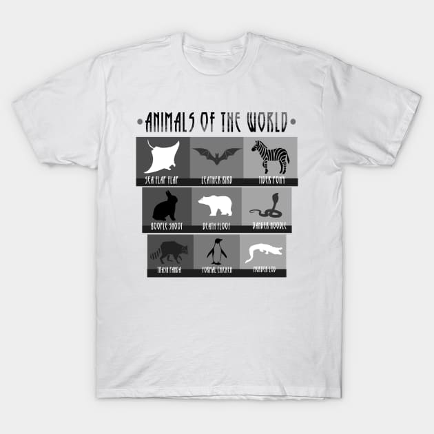 'Animals Of The World' Funny Animals Gift T-Shirt by ourwackyhome